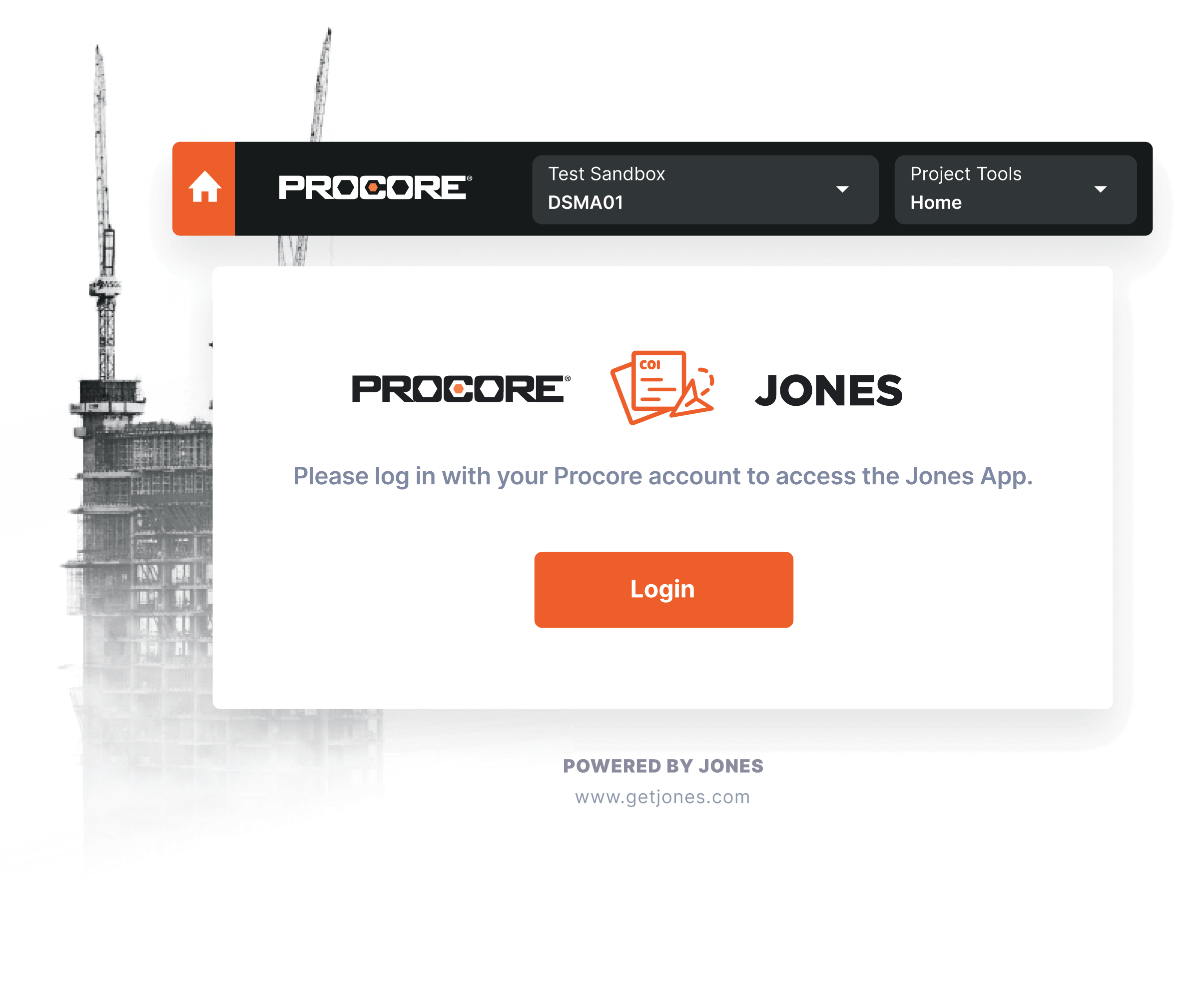 The Jones and Procore integration